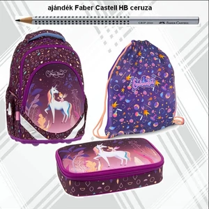 Ars Una iskolatáska szett 22' Magic Forest M táska, tolltartó tornazsák