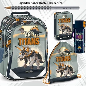 Iskolatáska szett Ars Una 23 Age of the Titans dínós 4 részes