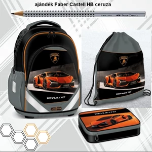 Iskolatáska szett Ars Una 25 Lamborghini anatómiai narancs