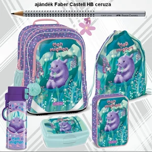 Iskolatáska szett Ars Una 25 Mon Mignon  Ergo-Fitt táska, tolltartó kulacs uzsidoboz, tornazsák