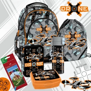 Iskolatáska szett Ars Una 26 Drone X ergonomikus 5 részes