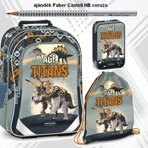 Iskolatáska szett Ars Una 23 Age of the Titans dínó hátizsák, tornazsák, tolltartó