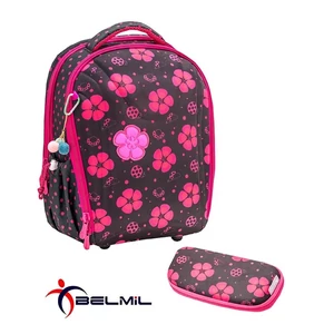 Iskolatáska szett Belmil 22' Sturdy Ladybug,338-82 virágos tolltartóval