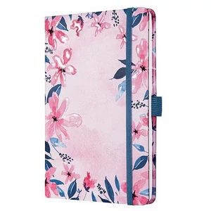 Jegyzetfüzet Sigel exkluzív, 135x203 mm, vonalas, 87 lap keményfedeles, Jolie, Loose Florals Oliv