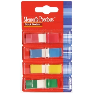 Jelölőcimke 12x55mm Memoris vegyes színű jelölő csík, 4x25lap