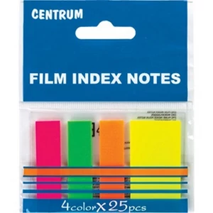 Jelölőcimke Centrum 45x12 és 25mm  4x25lapos neon 82216 műanyag oldaljelölő