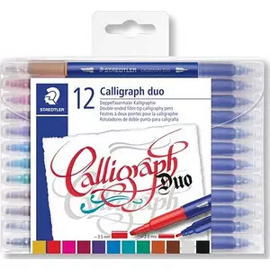 Kalligrafikus marker Staedtler Calligraph Duo kétvégű 12színű készlet Írószerek STAEDTLER 3005 TB12
