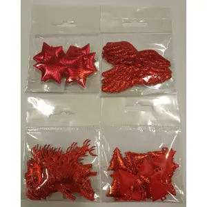 Karácsonyi dekor 478952 különböző formályú, anyagú dekorációk Piros színű