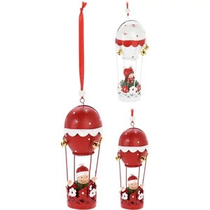 Karácsonyi dekor akasztós '23 16cm, 2 féle mintával fenyődísz kpm