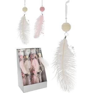 Karácsonyi dekor akasztós '23 toll, 20cm 2 féle fenyődísz kpm