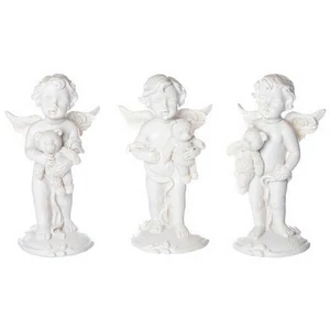 Dekor angyal macival álló poly 4,5x4x8,5 cm fehér 3 féle