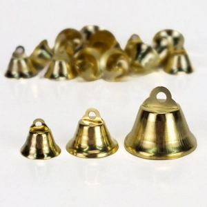 Karácsonyi dekor fém csengő arany, 0,7cm, 30db/csomag