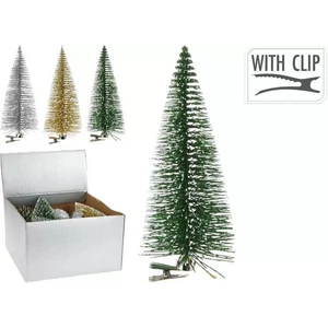 Karácsonyi dekor fenyőfa 10cm,csiptetős kpm