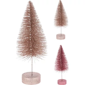 Karácsonyi dekor fenyőfa 21' Pink színű, havas 25cm kpm