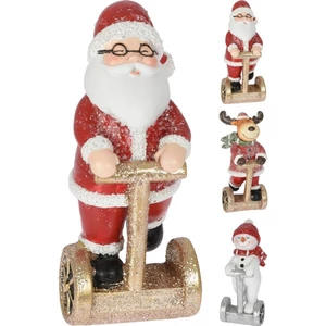 Karácsonyi dekor figura 14cm, 3 féle hóember, rénszarvas, mikulás