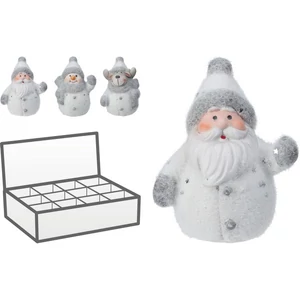 Karácsonyi dekor figura 23' 8cm, 3 féle kerámia figura glitteres kpm