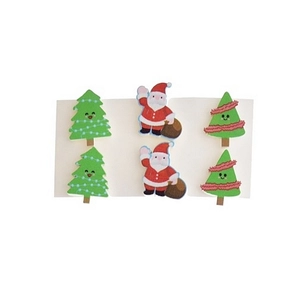 Karácsonyi dekor Mikulás 20' fenyőfa öntapadós fa piros/zöld
