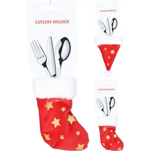 Evőeszköztertó Karácsonyi zokn 14cm Dekor evőeszköztartó karácsonyi - ünnepi