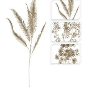 Karácsonyi pick dekor '24 Dísznövény 3 féle pezsgő 82cm ág Glitter kpm