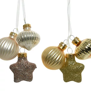 Karácsonyi fenyődísz 24' üveg, fényes/matt fenyődísz dekoráció 3.5cmx4cmx11.5cm sdkae