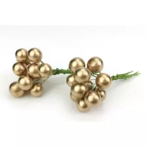 Karácsonyi gyöngy pick 1, 8cm Gyöngy betűzős arany 12db/csomag [5998997714794]