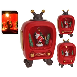 Karácsonyi figura világítós 12cm Led-es TV 2féle karácsonyi minta Karácsonyi Led-es ajándék-dekoráció