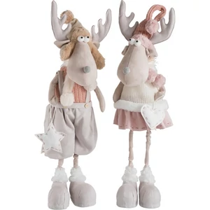 Karácsonyi rénszarvas figura L Réni 83cm Fuchsia-pink dekoráció Dekoráció-ajándéktárgy 2féle Rénszarvas