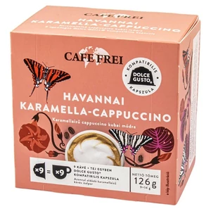 Kávékapszula Dolce Gusto kompatibilis 9db CAFE FREI Havannai karamella-cappuccino