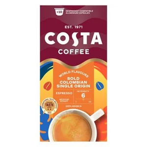 Kávékapszula Nespresso kompatibilis 10db COSTA Bold Colombian Single Origin Espresso