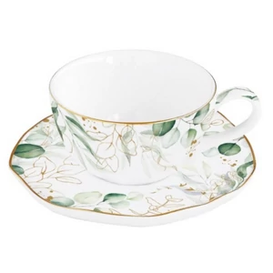 Csésze+alj kávés Porcelán 120ml Botanique