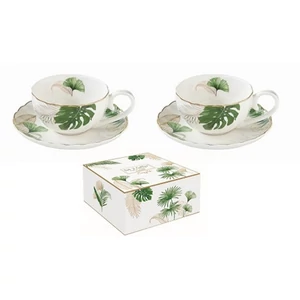 Csésze+alj kávés Porcelán 100ml Exotique 2db-os dobozban