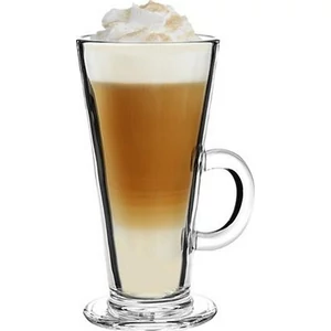 Pohár kávés - kávéspohár Lattespohár 6db-os szett, 31 cl füllel üveg