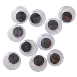 Mozgószem 12mm ragasztható 10db/csomag kerek