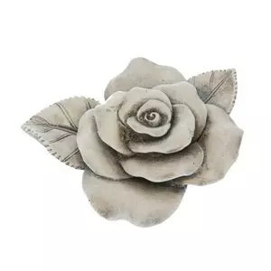 Kegyeleti emléktárgy rózsa, poly, 10x8,5x3,5 cm szürke