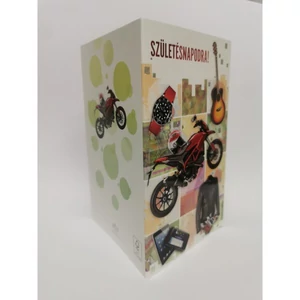 Képeslap 7 ARGUS 15-6526 Szülinap férfi motor,gitár,telef