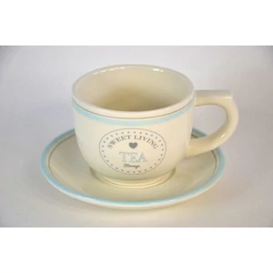 Kerámia CSÉSZE+ALJ M:6,5CM ÁTM:12CM 219ML Sweet living