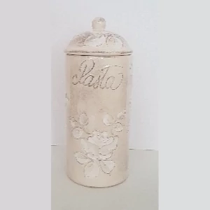 Kerámia pastatartó 10,5x26cm Domború mintás virágos natúr kézzel festett