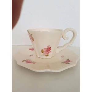Csésze teás Porcelán 3dl Violin rózsás, kézzel festett