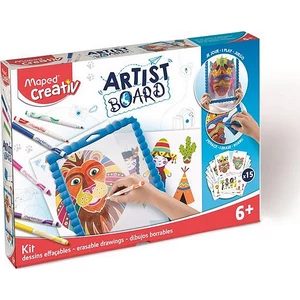 Készségfejlesztő készlet Maped Creativ Artist Board törölhető tábla átlátszó mágneses kalandos világ