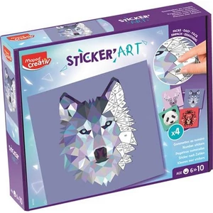 Készségfejlesztő készlet Maped Matricás készlet, Maped Creativ Sticker Art állatok