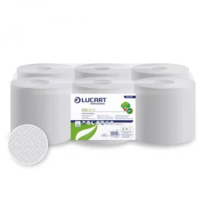 Kéztörlő 2 rétegű fehér 6 tekercs/karton 19 CF EcoLucart_861081