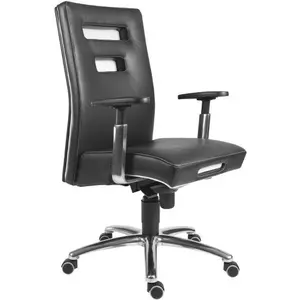 Irodai szék főnöki1900 Klass fekete bőr