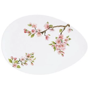 Kínálótál Porcelán tojás forma,24x16,5cm dobozbanSakura