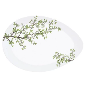 Kínálótál Porcelán tojás forma, 36x25cm dobozban Natura