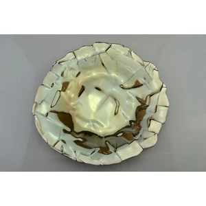 Kínálótál üvegből lapos canyon átmérője:28cm m:3cm