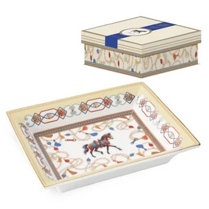 Kínálótálca porcelán 19,5x15,5cm Cheval dobozban,