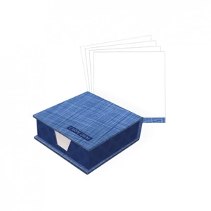 Kockatömb ARGUS tartóban  10x10 kék szövetmintás   1721-