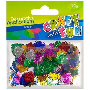 Dekor flitter-konfetti metál vegyes színű torta (14gr/csomag) Craft with Fun 290907