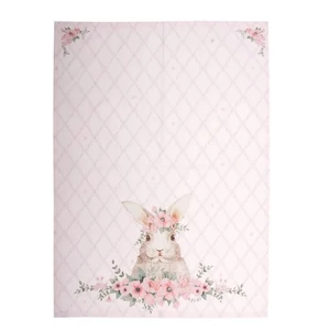Konyharuha 50x70cm 100% pamut, Floral Easter Bunny