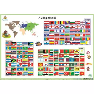 Asztali könyöklő A3 STIEFEL kétoldalas - Világ zászlói Irodai kiegészítők STIEFEL187180K